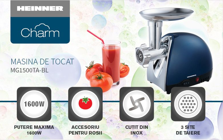 Masina de tocat Heinner MG1500TA-BL, 1600 W pareri si pret ieftin